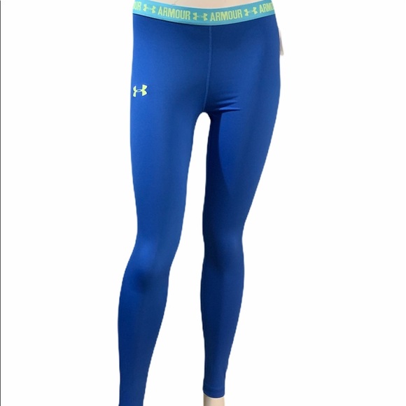 Under Armour Other - Under Armour Heat Gear Blue Girls Leggings Size Youth Large